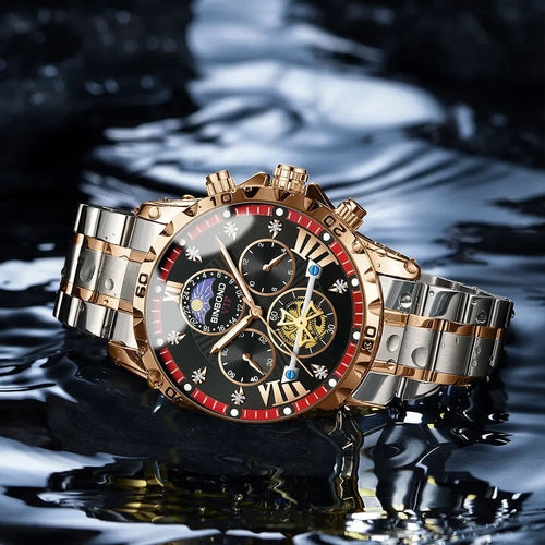 Luxury Men's Watches Trend Fashion Original Quartz Watch for Man Flywheel Style
