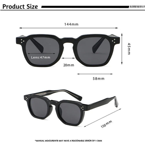 Retro Punk Men Sunglasses Small Frame Square Personalized Design Sun Glasses