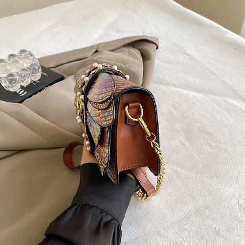 2024 New Handmade Rivet Butterfly Wing Crossbody Bag Women Designer Handbag And
