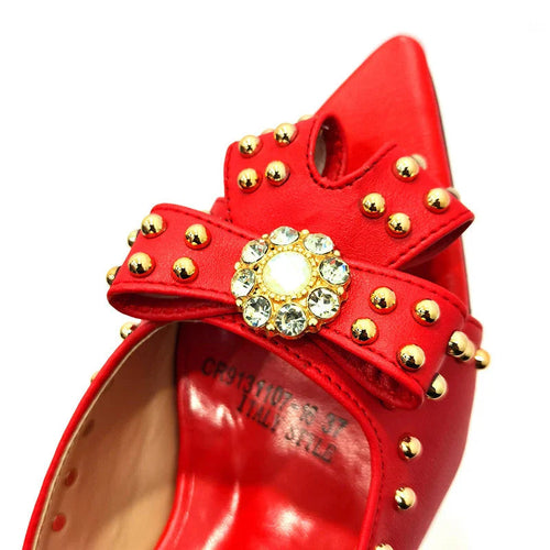 2022 Rivet Style Women Shoes and Bag to Match in Color matching High Quality