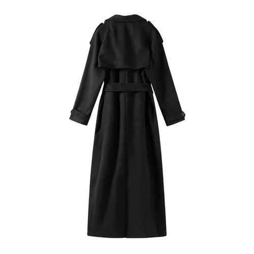 Women's Winter Double Breasted Long Sleeve Lapel Blends Jacket