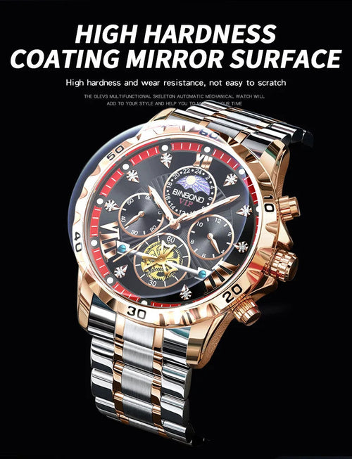 Luxury Men's Watches Trend Fashion Original Quartz Watch for Man Flywheel Style