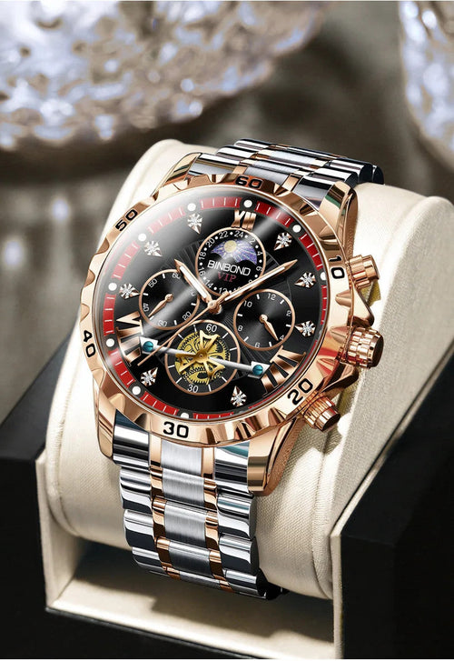 Luxury Men's Watches Trend Fashion Original Quartz Watch for Man Flywheel Style
