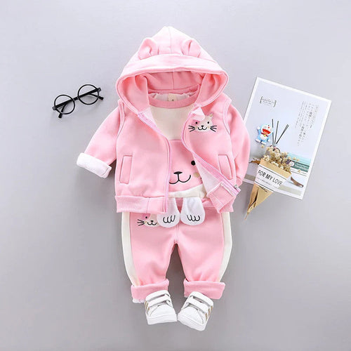 3pc/Set Animal Bear Baby Set For Newborn Winter Infant Clothing Sets Super Keep