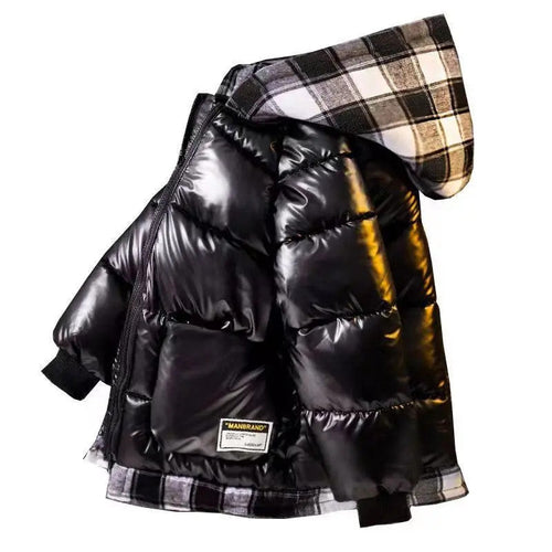 Children's Padded Jacket New Boys Down Padded Jacket Kids Winter Hooded Jacket