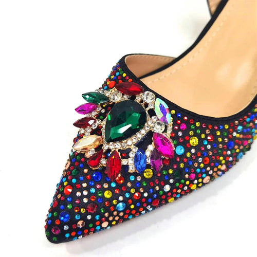 Italian Hollow Design Women's Shoes And Matching Bag