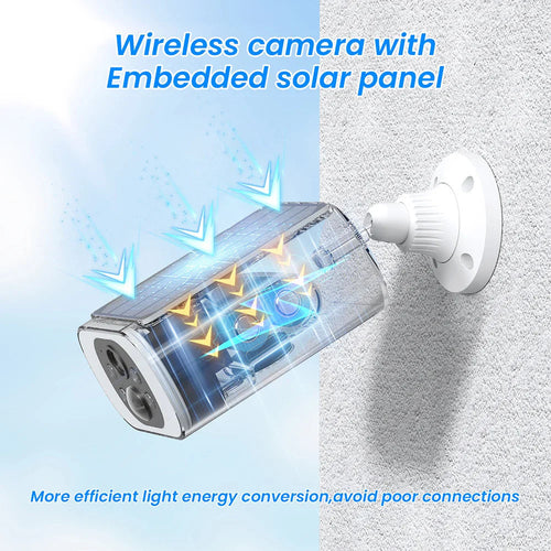 Outdoor Solar Security Camera with Battery 3MP 2.4G WIFI Camera Battery Cloud