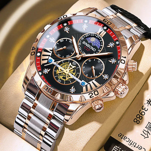 Luxury Men's Watches Trend Fashion Original Quartz Watch for Man Flywheel Style