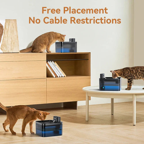 Wireless Automatic Cat Water Fountain 2600mAh Dispenser For Dog And Cat