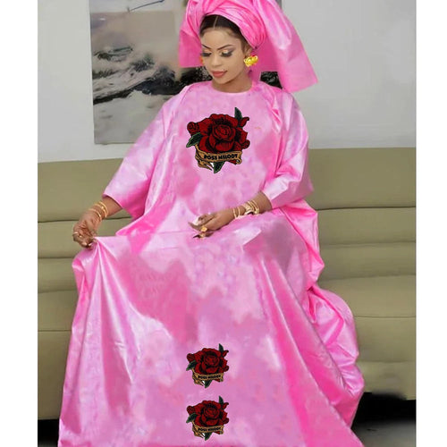 Bazin Rich Dresses For Women Traditional African Evening Gowns For Party And