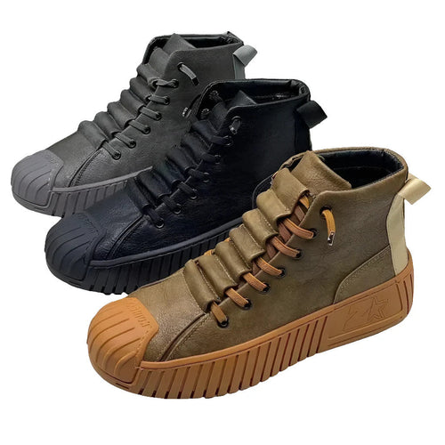 Men Boots Increased Lace-up Casual Quality Outdoor Boots