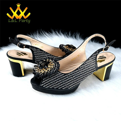 2025 Special New Arrivals Italian Women Shoes and Bag to Match in Green Color