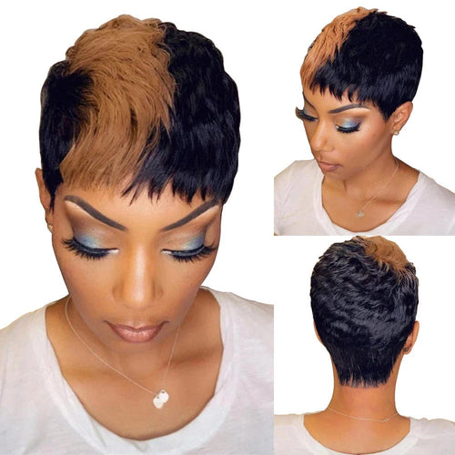 Short Bob Wig Human Hair Wigs Pixie Cut Wig For Black Women Brazilian Remy Hair