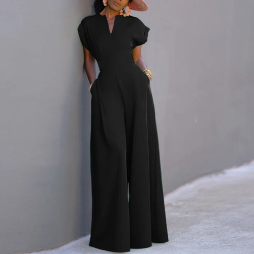 ZANZEA Summer Overalls Women 2024 Elegant Jumpsuits Holiday Casual Short Sleeve