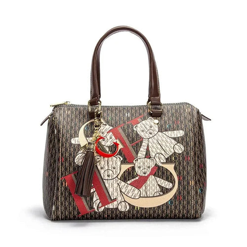 Women's Commuter Crossbody Colorful Printed Monogram Bag