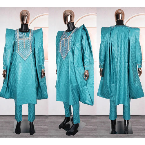 Elegant African Dresses for Women Traditional Bazin Embroidery Wedding Party