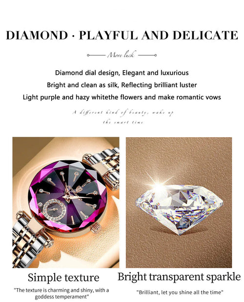 Luxury Elegant Ladies Wristwatch Waterproof Stainless Steel Watch for Woman