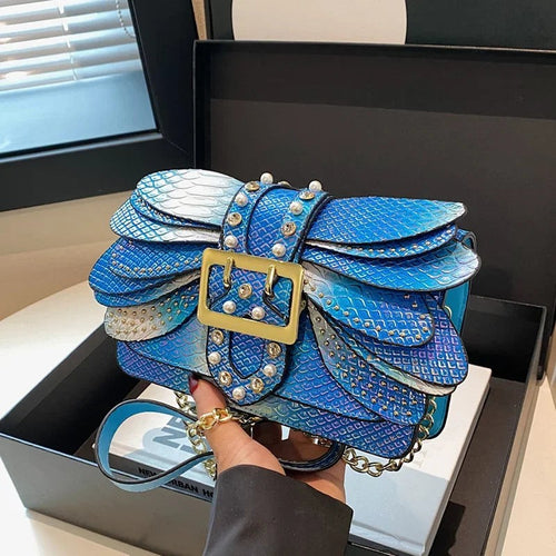 2024 New Handmade Rivet Butterfly Wing Crossbody Bag Women Designer Handbag And