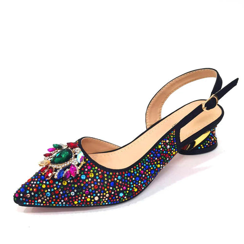 Italian Hollow Design Women's Shoes And Matching Bag