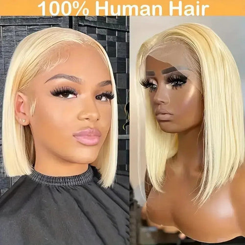613 Blonde Bob Wig Human Hair 13x4 Lace Front Wigs Human Hair Pre Plucked