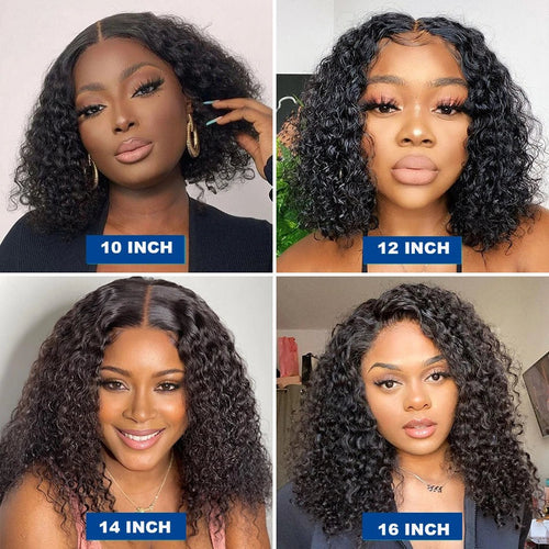 Afro Kinky Curly Short Bob Wig 13x4 Bob Wigs Human Hair Jerry Curly Lace Front