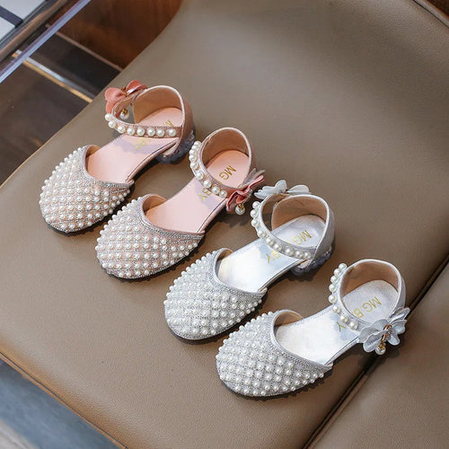 Girls Sandals Fashion Summer New Sequin Princess Shoes Bow Children's Sandals