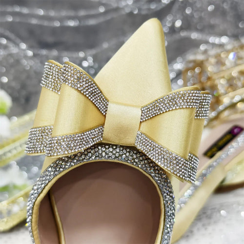 Women's Low Heels Shoes and Bags Italian Set