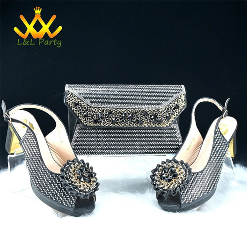 2025 Special New Arrivals Italian Women Shoes and Bag to Match in Green Color