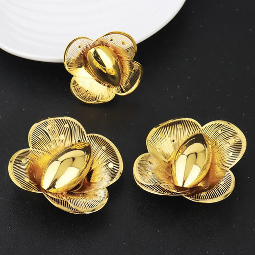 Gold Plated Earrings Ring Set for Women