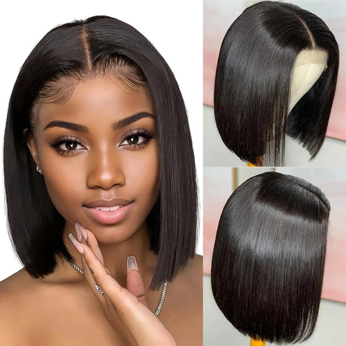 Ombre Blond Wig Brazilian Remy Hair Short Bob Human Hair Wigs Highlight P4/27
