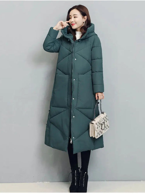Women's Fashionable Thick Cotton padded Warm Snow Outerwear Windproof Hooded