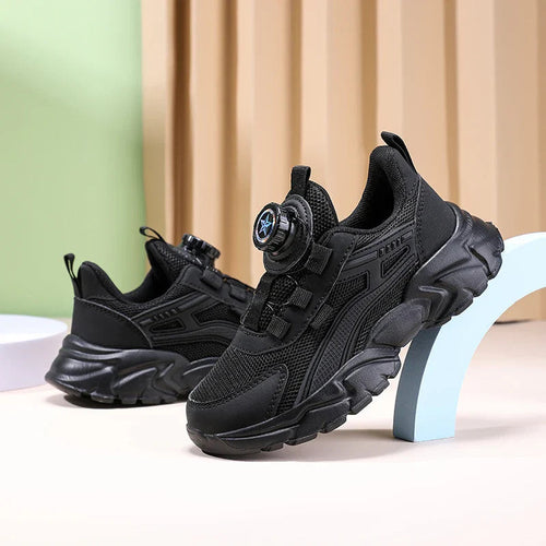 New Children Sports Shoes Boy Sneaker Black Mesh Summer Breathable Kids Casual