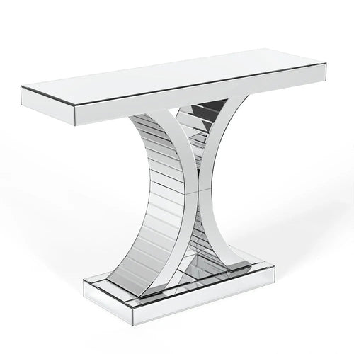 43.3'' Mirrored Glass Console Door Entryway Display Table