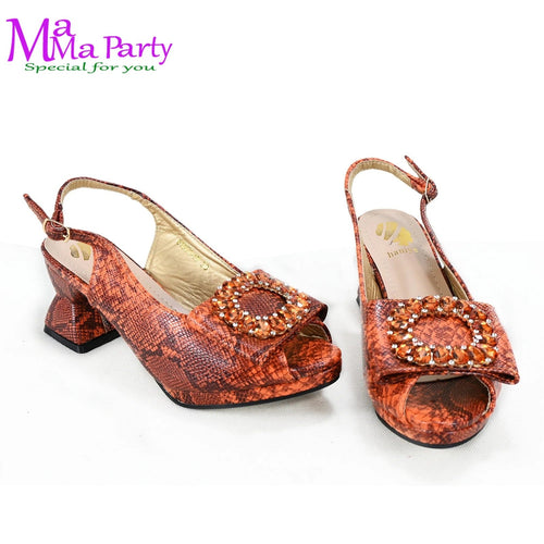 2025 Autumn New Design Specials Italian Women Shoes and Bag Set Comfortable Mid