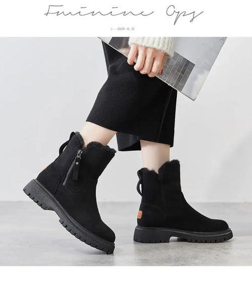 Women's Winter Velvet Warm Thick Cotton Furry Boots
