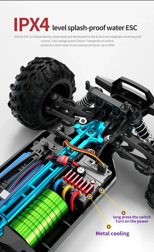 1:16 70KM/H Or 50KM/H 4WD RC Car With LED Remote Control Cars High Speed Drift