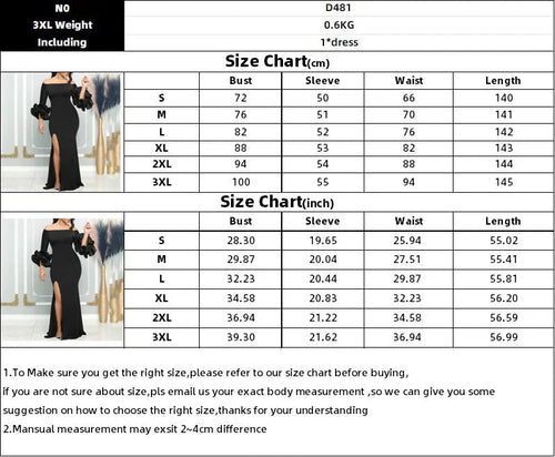 Elegant Sexy Side Slit Long Dress For Women Independent Stand Trade Clothing