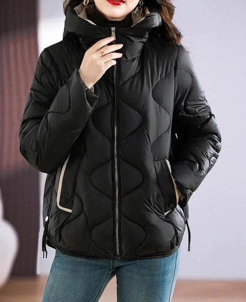 Winter Women Outerwear Hooded Cotton Parkas