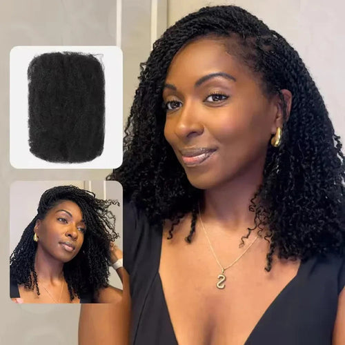 Brazilian Hair Afro Kinky Curly Wave Bulk Human Hair Extensions for Braiding