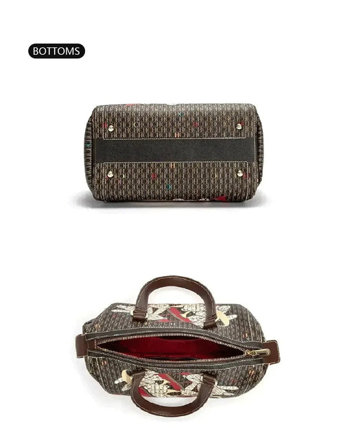 Women's Commuter Crossbody Colorful Printed Monogram Bag