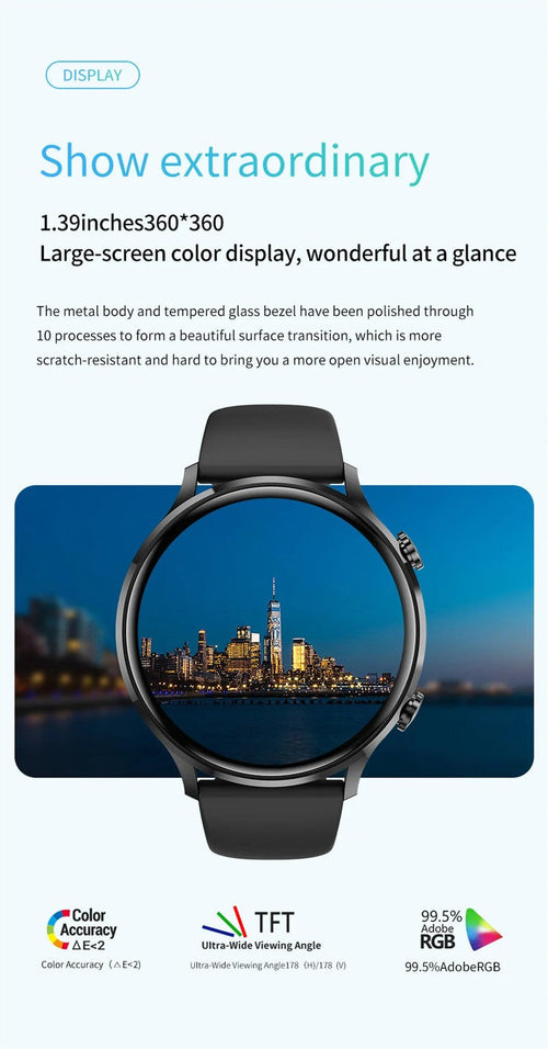 2025 New Smartwatch Women AMOLED HD Screen Always On Display Bluetooth Call
