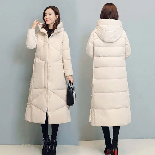 Women's Fashionable Thick Cotton padded Warm Snow Outerwear Windproof Hooded