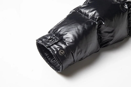High Quality Outdoor Windproof Hooded Shiny Down Mens Jackets