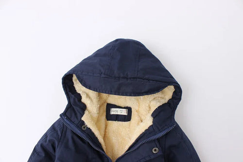 Winter Kids Clothes Plus Velvet Thicken Warm Jacket for Girls Casual Zipper