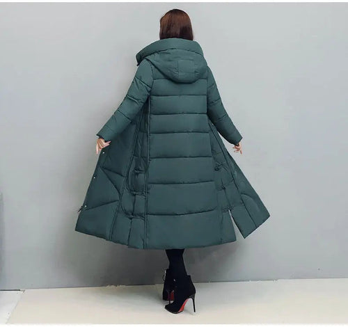 Women's Fashionable Thick Cotton padded Warm Snow Outerwear Windproof Hooded