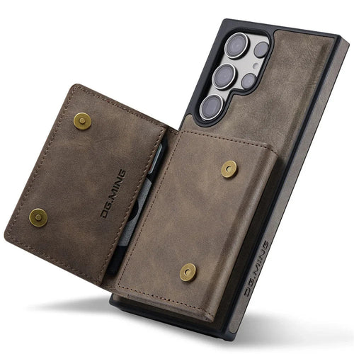 DG.Ming RFID Blocking Retro Flip Leather Case For Samsung Galaxy S25 S24 S22