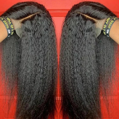 Yaki Straight Wig 360 Lace Frontal HD Human Hair Wigs Full Lace Kinky Straight