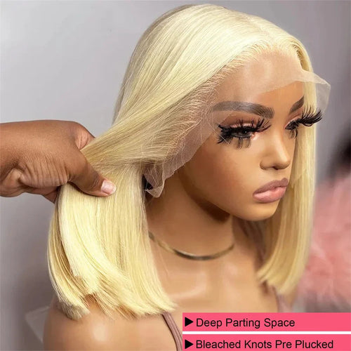 100% Vietnamese Super Double Drawn Bone Straight 13x4 Frontal Bob Wig with