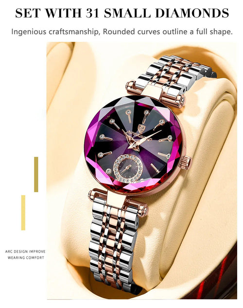 Luxury Elegant Ladies Wristwatch Waterproof Stainless Steel Watch for Woman