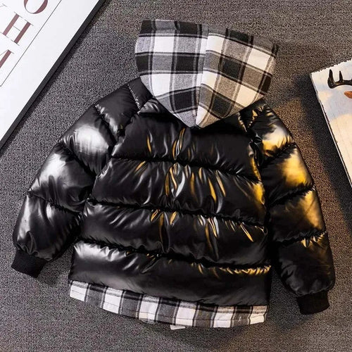 Children's Padded Jacket New Boys Down Padded Jacket Kids Winter Hooded Jacket